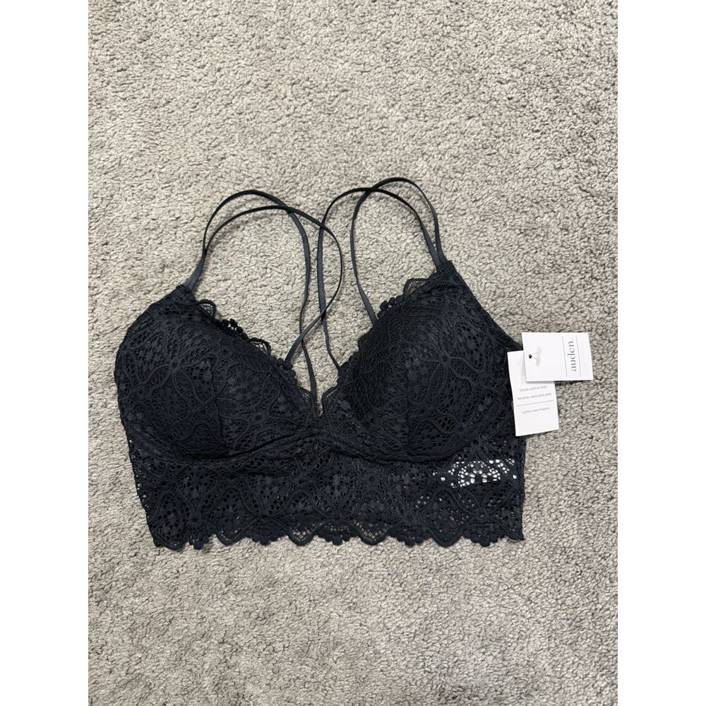 Auden Medium Black Lace Pullover Bra